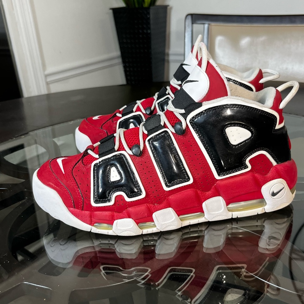 Nike Air More Uptempo Chicago Bulls Sneakers Sz 11.5 - Picture 2 of 5